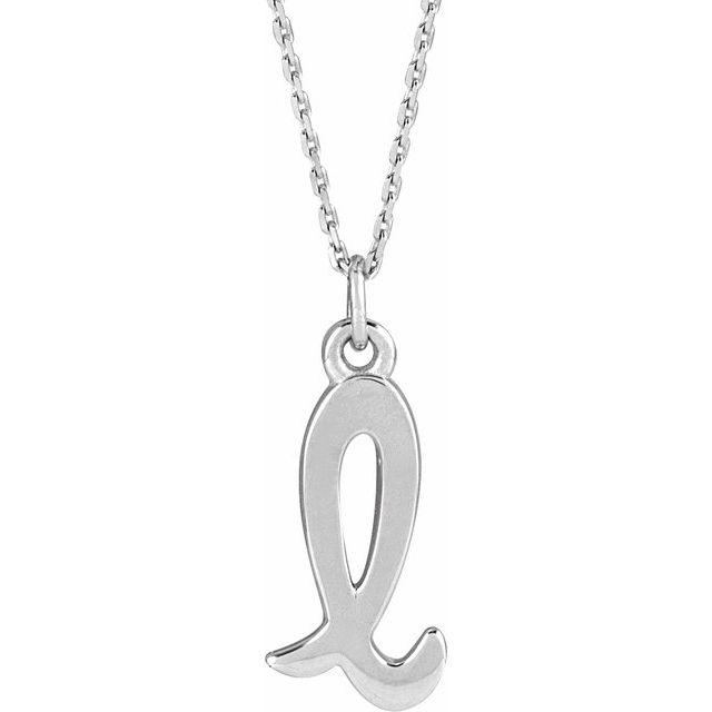 14K Petite Initial L 16&quot; Necklace - Balacia