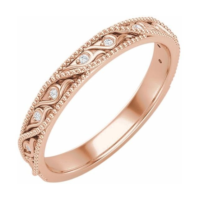 14K Rose .05 CTW Diamond Anniversary Band - Balacia