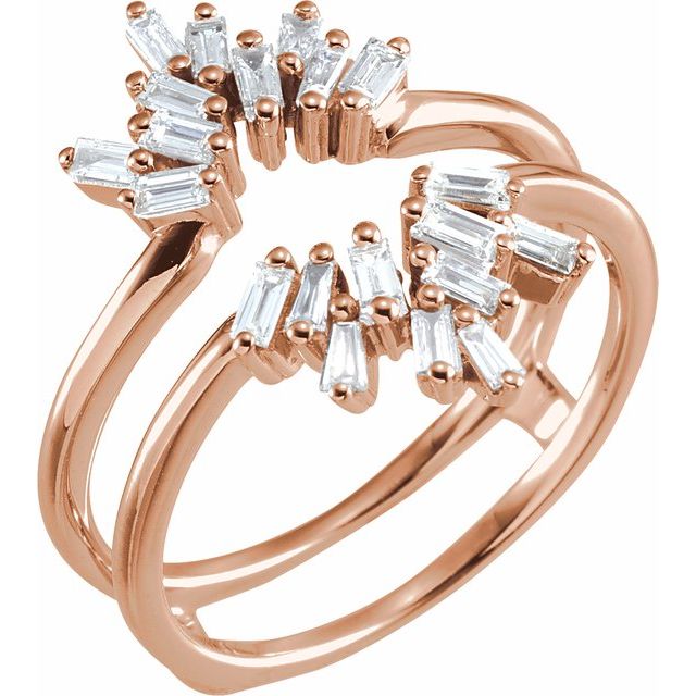 14K Rose 1/2 CTW Diamond Ring Guard - Balacia