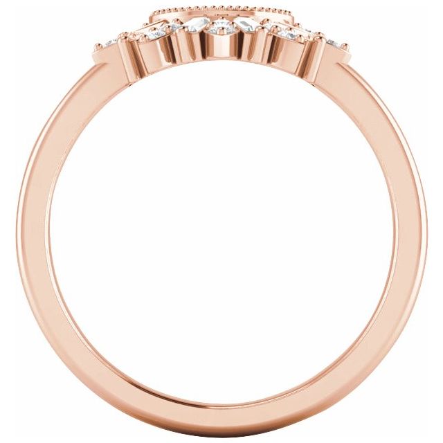 14K Rose 1/5 CTW Diamond Contour Band - Balacia