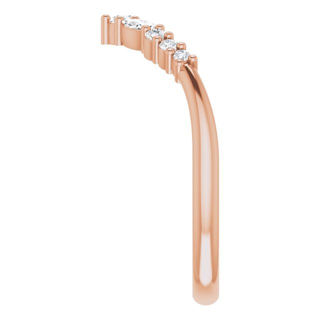 14K Rose 1/5 CTW Diamond Contour Band - Balacia