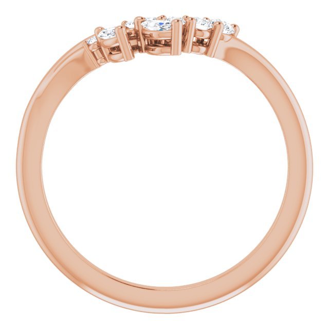 14K Rose 1/5 CTW Diamond Contour Band - Balacia