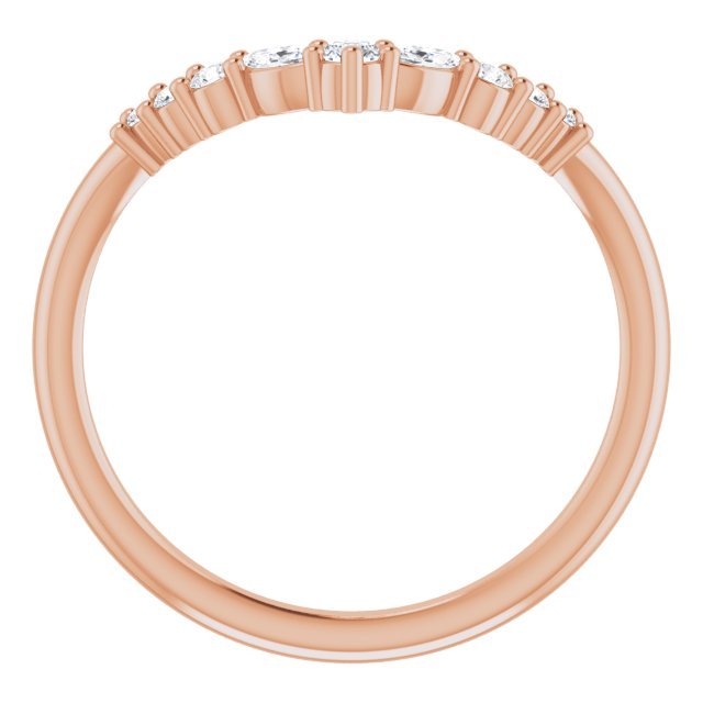 14K Rose 1/5 CTW Diamond Contour Band - Balacia