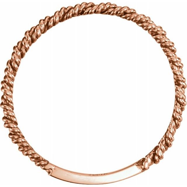 14K Rose 2 mm Twisted Rope Band - Balacia