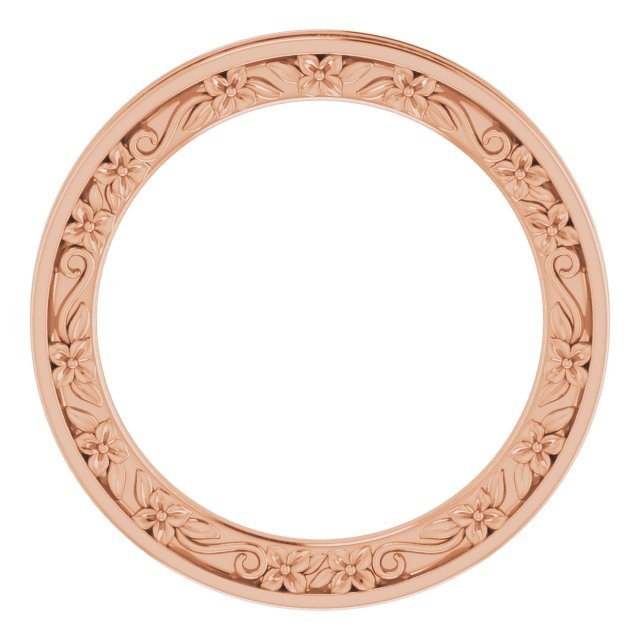 14K Rose 2.5 mm 2.5 mm Floral Band - Balacia