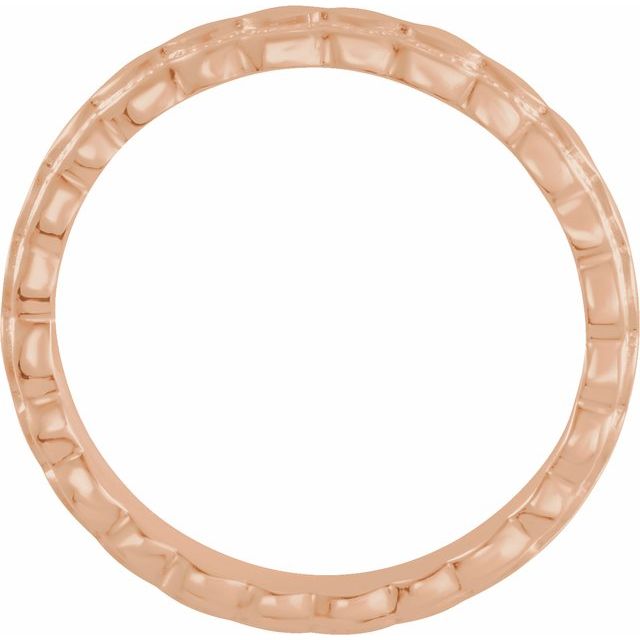 14K Rose 2.9 mm Textured Band - Balacia