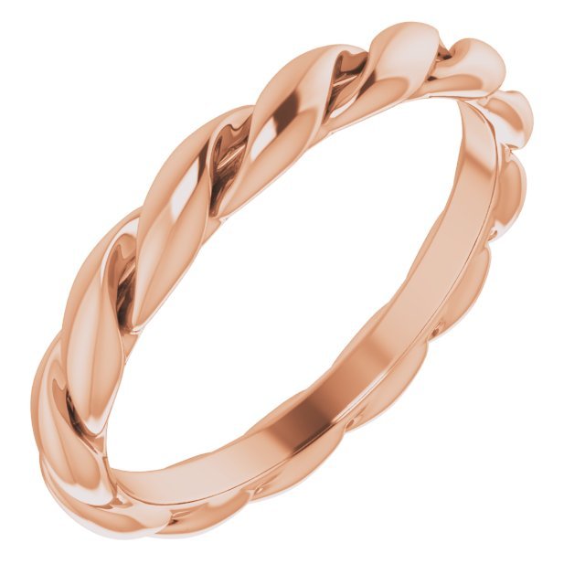 14K Rose 3 mm Twisted Band - Balacia