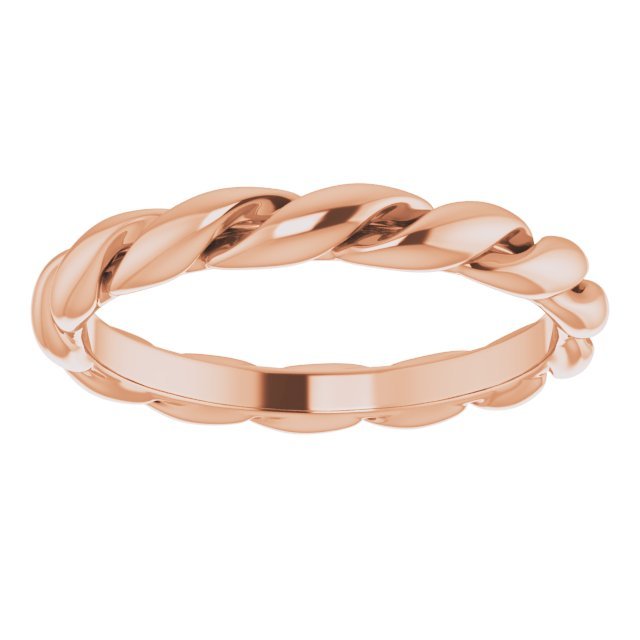 14K Rose 3 mm Twisted Band - Balacia