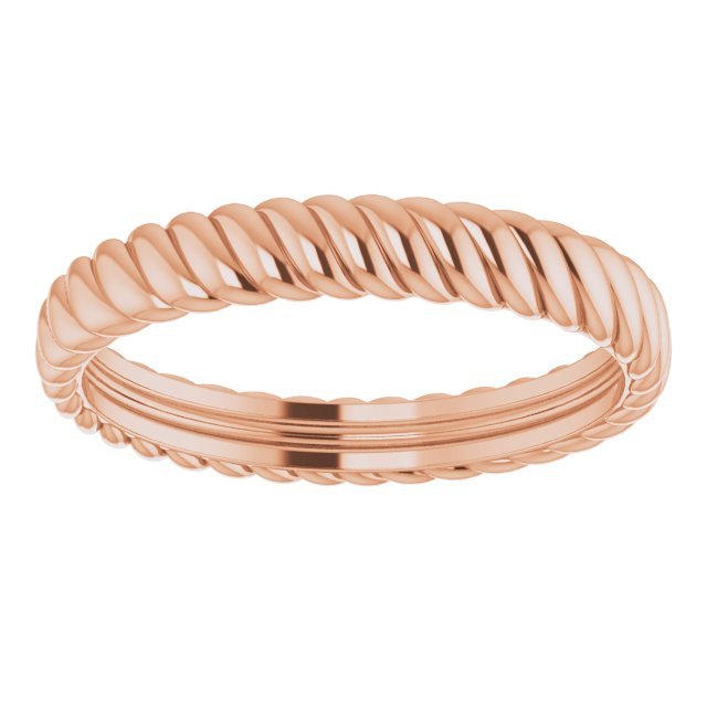 14K Rose 3.5 mm Rope Band - Balacia