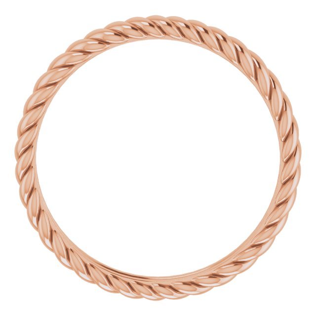 14K Rose 3.5 mm Rope Band - Balacia