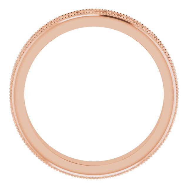 14K Rose 4 mm Sculptural - Inspired Band - Balacia