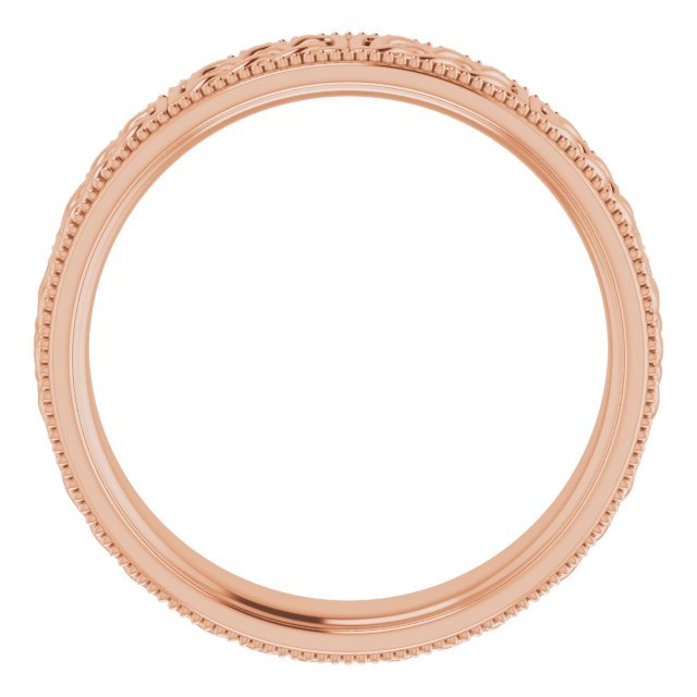 14K Rose 6 mm Celtic - Inspired Band - Balacia