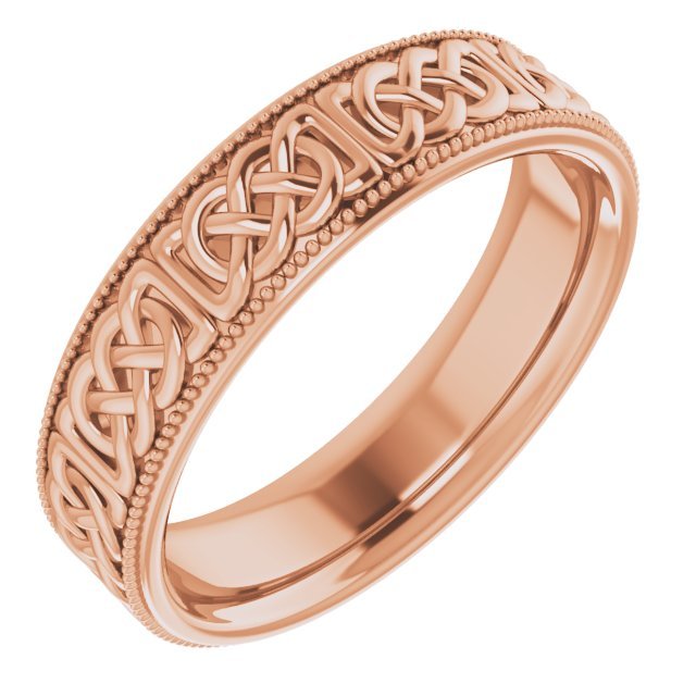 14K Rose 6 mm Celtic - Inspired Band - Balacia