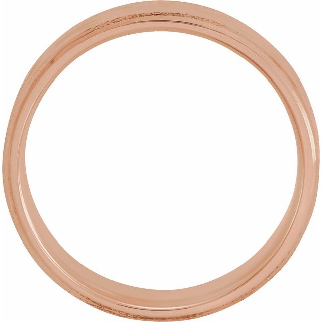 14K Rose 6 mm Design Band with Satin/Polished Finish - Balacia