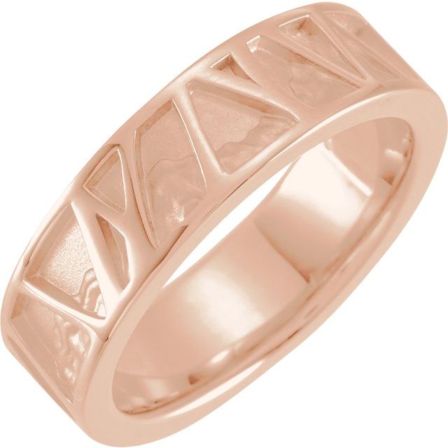 14K Rose 7 mm Nature - Inspired Band - Balacia