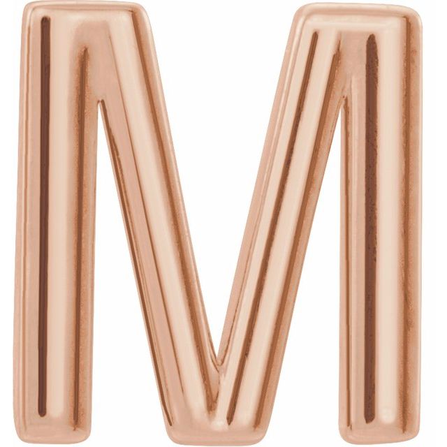 14K Single Initial M Earring - Balacia