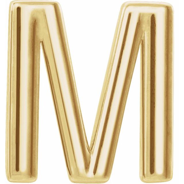 14K Single Initial M Earring - Balacia