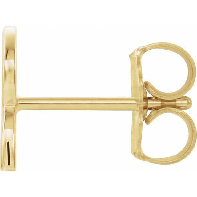 14K Single Initial R Earring - Balacia