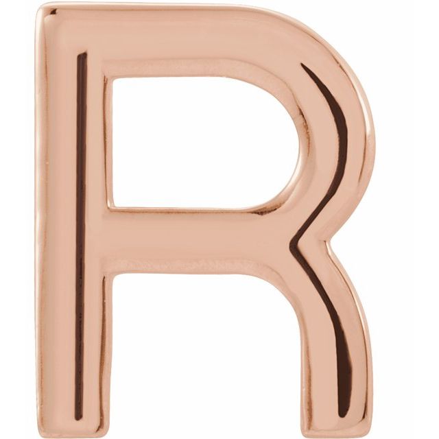 14K Single Initial R Earring - Balacia