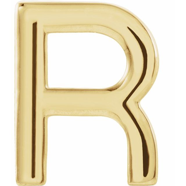 14K Single Initial R Earring - Balacia