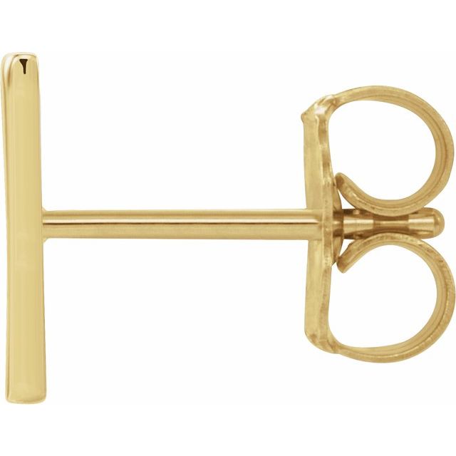 14K Single Initial V Earring - Balacia