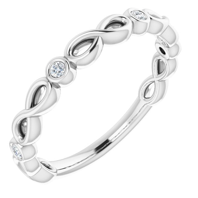 14K White .06 CTW Diamond Anniversary Band - Balacia