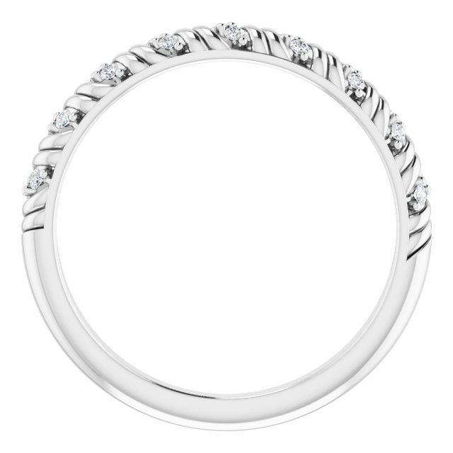 14K White .08 CTW Diamond Anniversary Band - Balacia