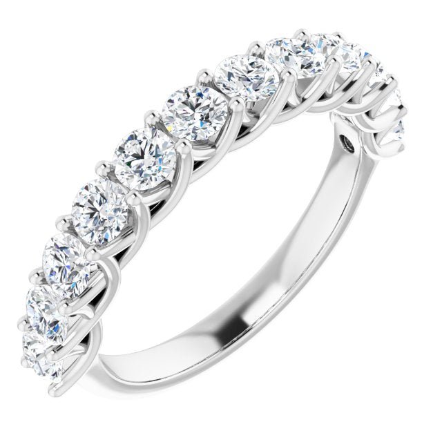 14K White 1 1/8 CTW Diamond Anniversary Band - Balacia