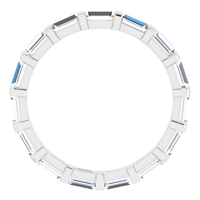 14K White 1 3/8 CTW Diamond Eternity Band - Balacia