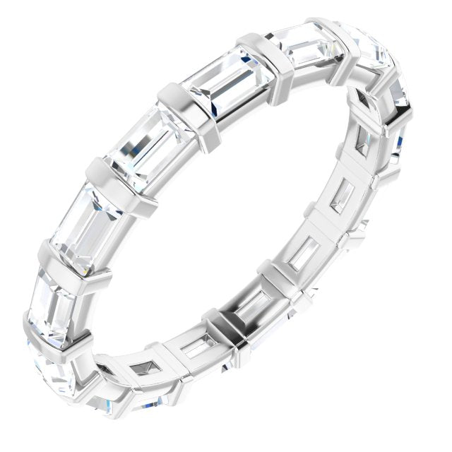 14K White 1 3/8 CTW Diamond Eternity Band - Balacia