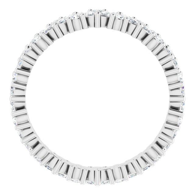 14K White 1 CTW Diamond Cluster Eternity Band - Balacia