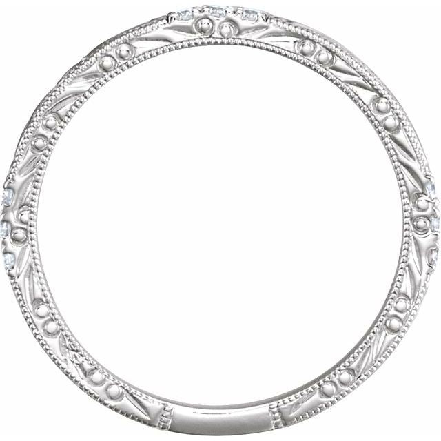 14K White 1/10 CTW Diamond Anniversary Band - Balacia