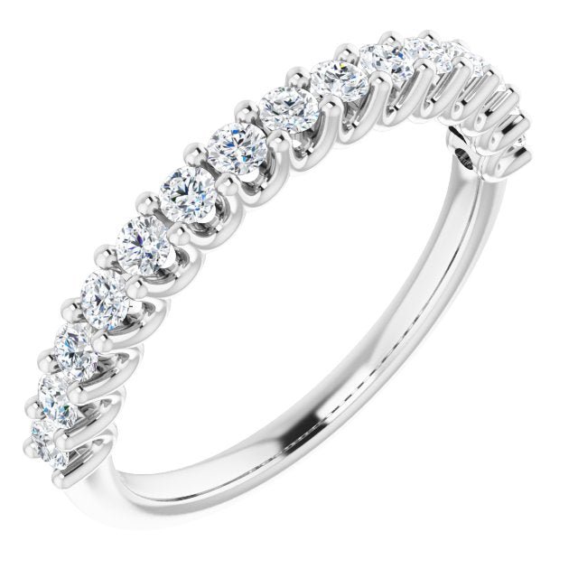 14K White 1/2 CTW Diamond Anniversary Band - Balacia