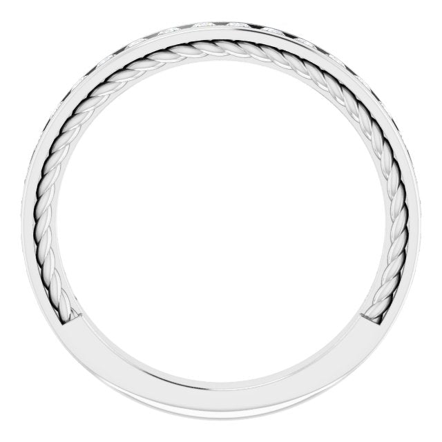 14K White 1/2 CTW Diamond Anniversary Band - Balacia