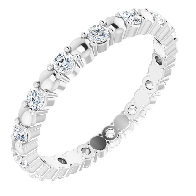 14K White 1/2 CTW Diamond Eternity Band - Balacia