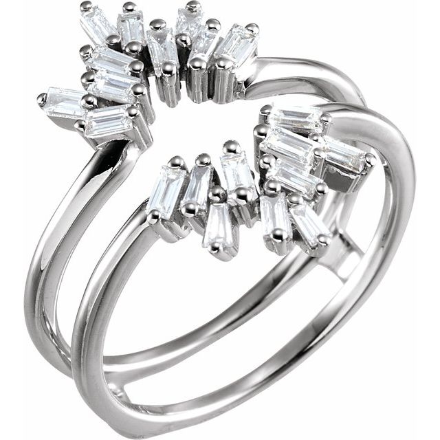 14K White 1/2 CTW Diamond Ring Guard - Balacia
