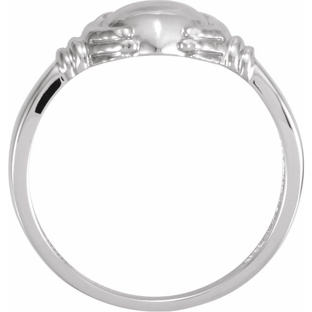 14K White 13mm Claddagh Ring - Balacia