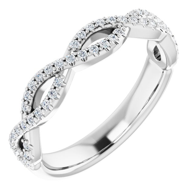 14K White 1/5 CTW Diamond Anniversary Band - Balacia