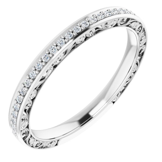 14K White 1/6 CTW Diamond Anniversary Band - Balacia