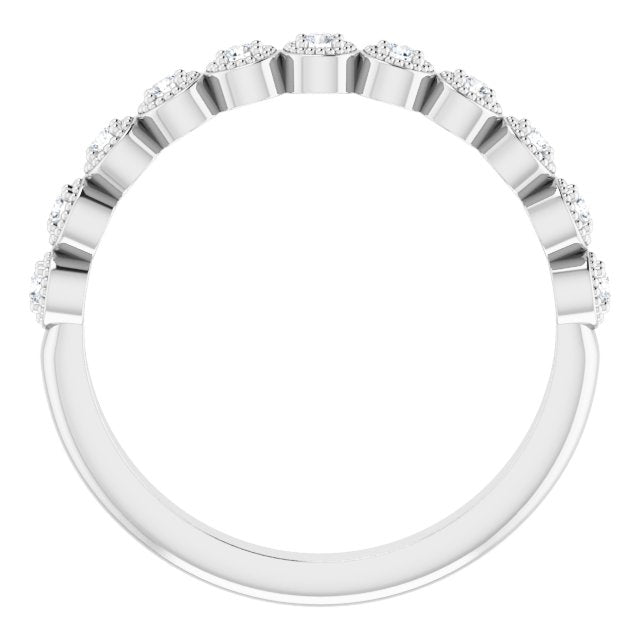 14K White 1/6 CTW Diamond Anniversary Band - Balacia