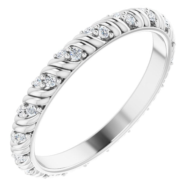 14K White 1/6 CTW Diamond Eternity Band - Balacia