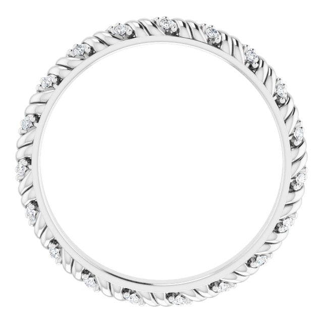 14K White 1/6 CTW Diamond Eternity Band - Balacia