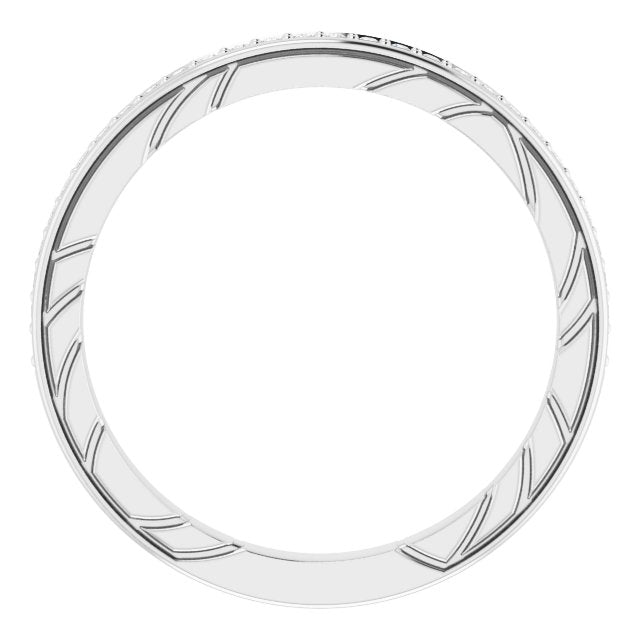 14K White 1/8 CTW Diamond Anniversary Band - Balacia