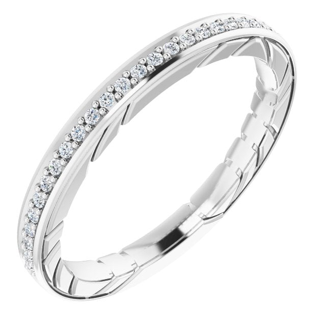 14K White 1/8 CTW Diamond Anniversary Band - Balacia