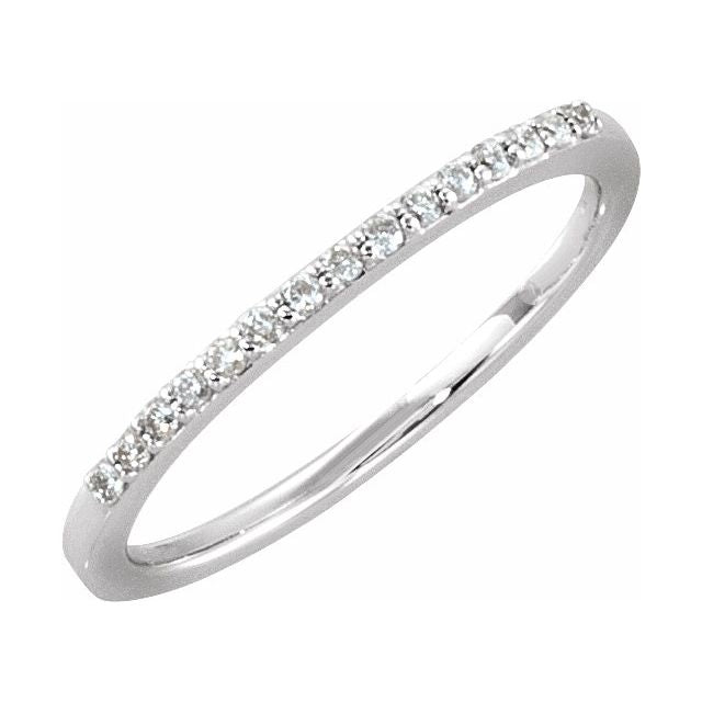 14K White 1/8 CTW Diamond Anniversary Band - Balacia