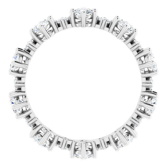 14K White 2 CTW Diamond Eternity Band - Balacia