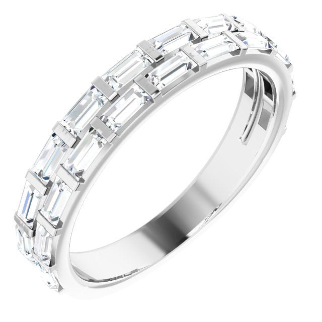 14K White 3/4 CTW Diamond Anniversary Band - Balacia