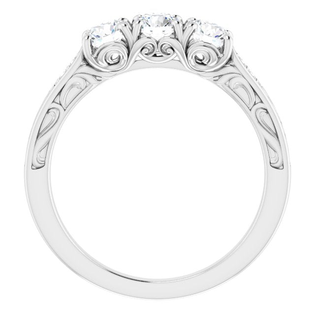 14K White 3/4 CTW Diamond Anniversary Band - Balacia