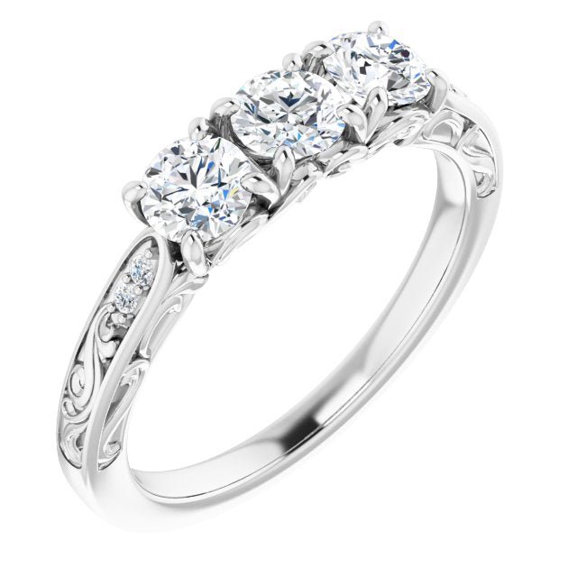 14K White 3/4 CTW Diamond Anniversary Band - Balacia