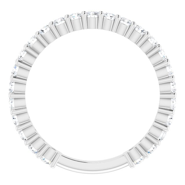 14K White 3/4 CTW Diamond Anniversary Band - Balacia